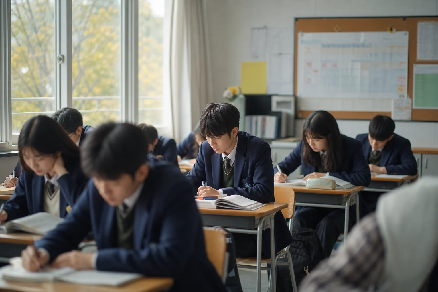 의대 수시 지원을 준비하며 캠퍼스를 살펴보는 모습