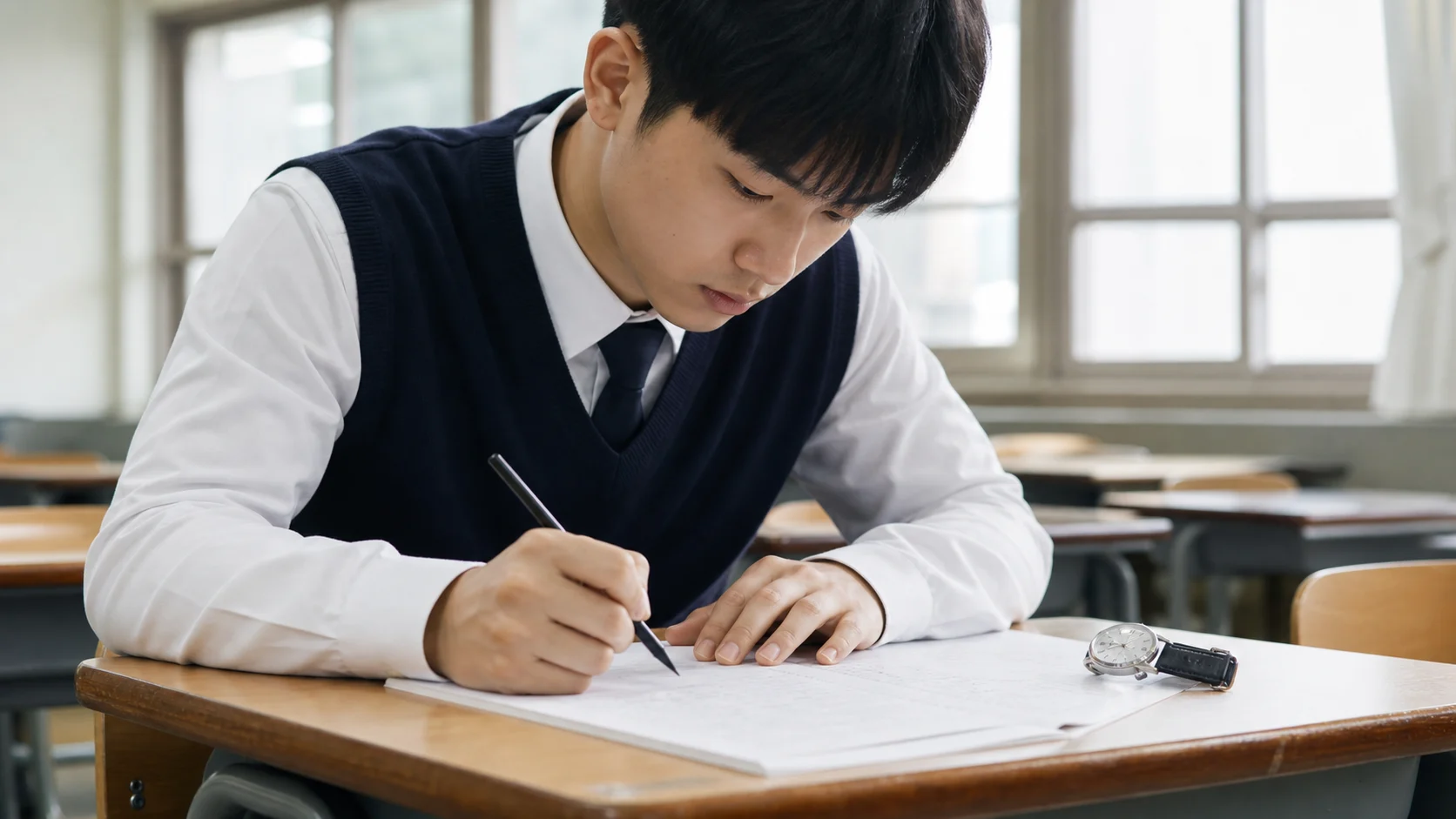 의대 수시 면접·고사 일정을 확인하며 정리하는 모습